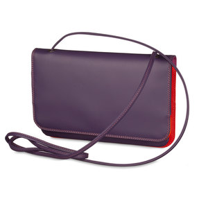 Mywalit Full Flap Multicomp Shoulder Clutch Bag Sangria Multi - 2