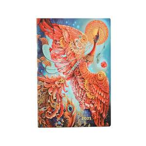 Paperblanks Birds of Happiness Flexi 2025 Diary Mini Firebird Horizontal Week-to-View - 1