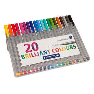Assorted Staedtler Triplus Fineliner Pack of 20 - 1